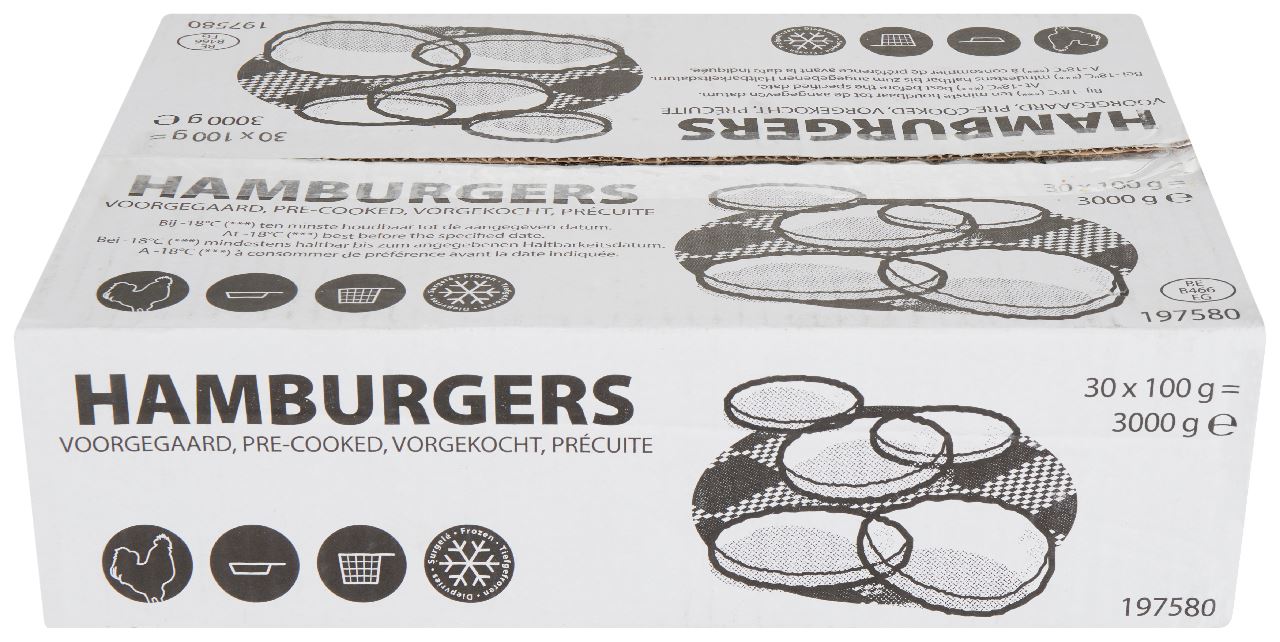 Hamburger 30 x 100 g