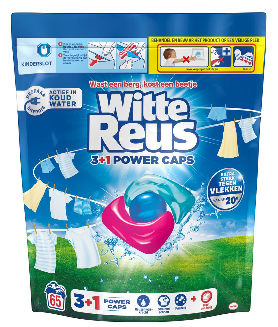 Witte Reus 3+1 Power Caps Washing Capsules 65 washes