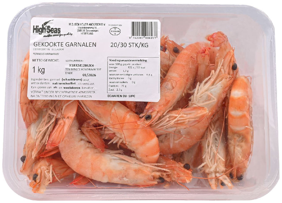 High Seas Boiled Shrimp 20/30 frozen 1 kg
