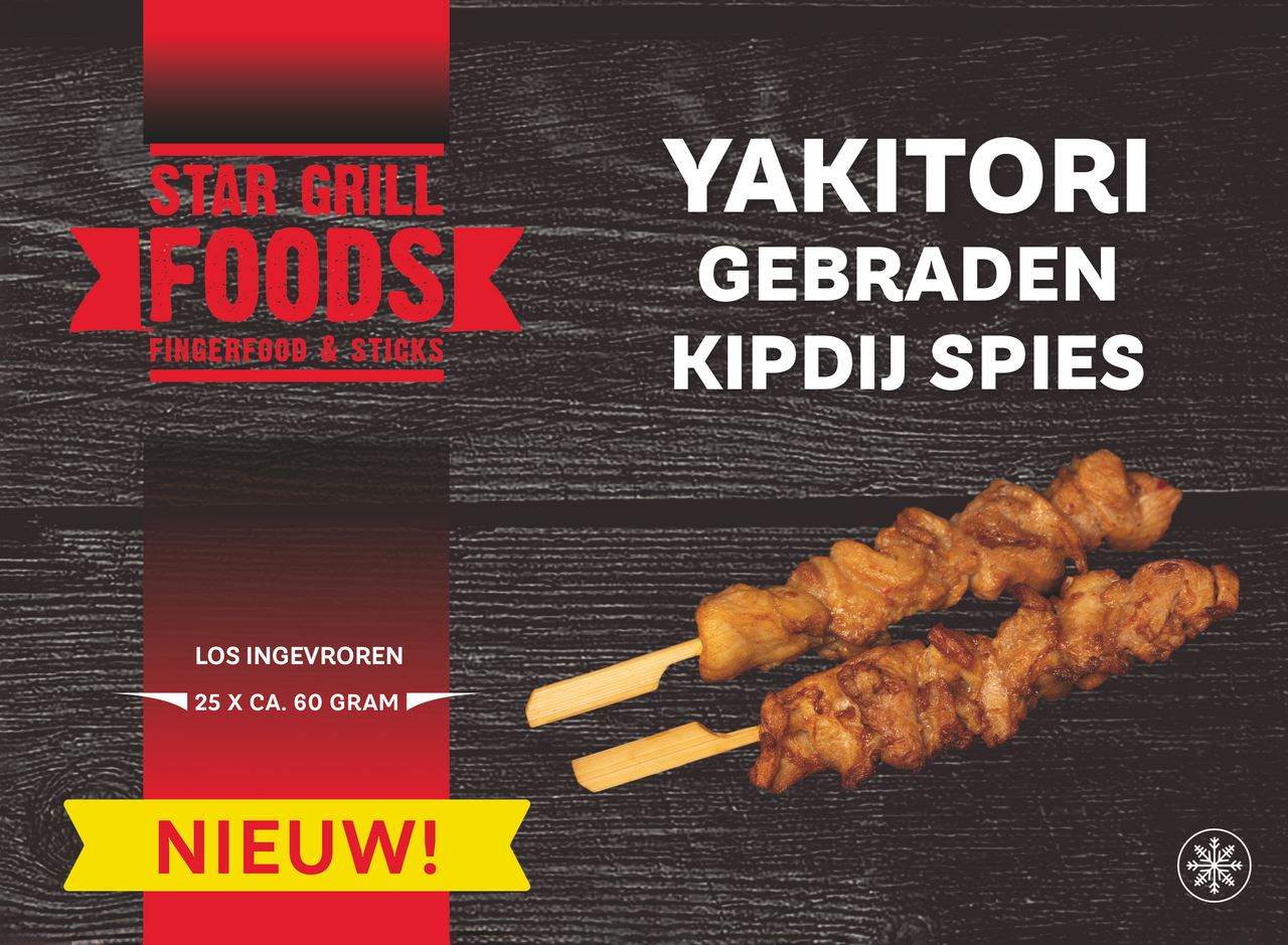 Star Grill Foods Chicken Yakitori Roast frozen 25 x 60 g