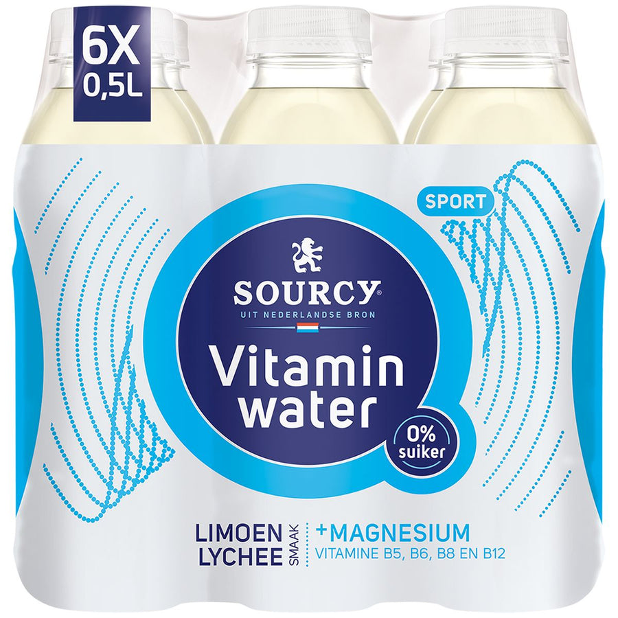 Sourcy Vitamin Water Lime Lychee sugar-free 6 x 50 cl