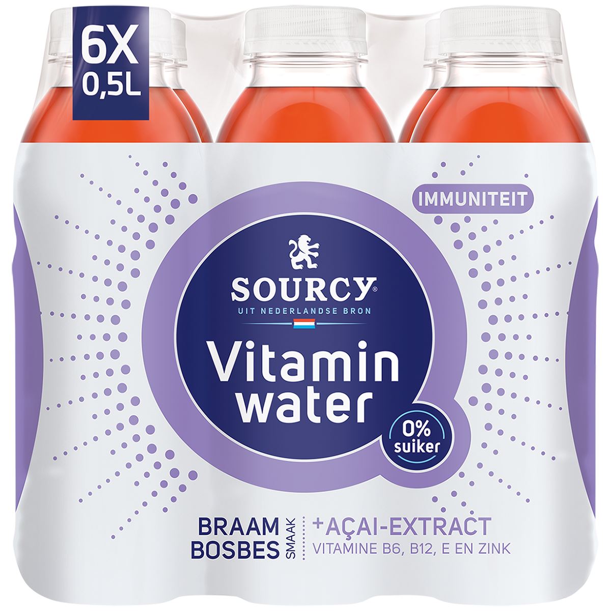 Sourcy Vitamin Water Blackberry Blueberry sugar-free 6 x 50 cl