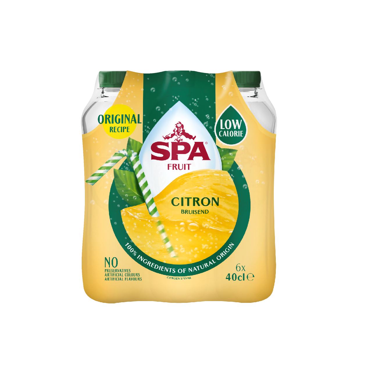 SPA Fruit Sparkling Fruity Soft Drink Lemon 6 x 40 cl