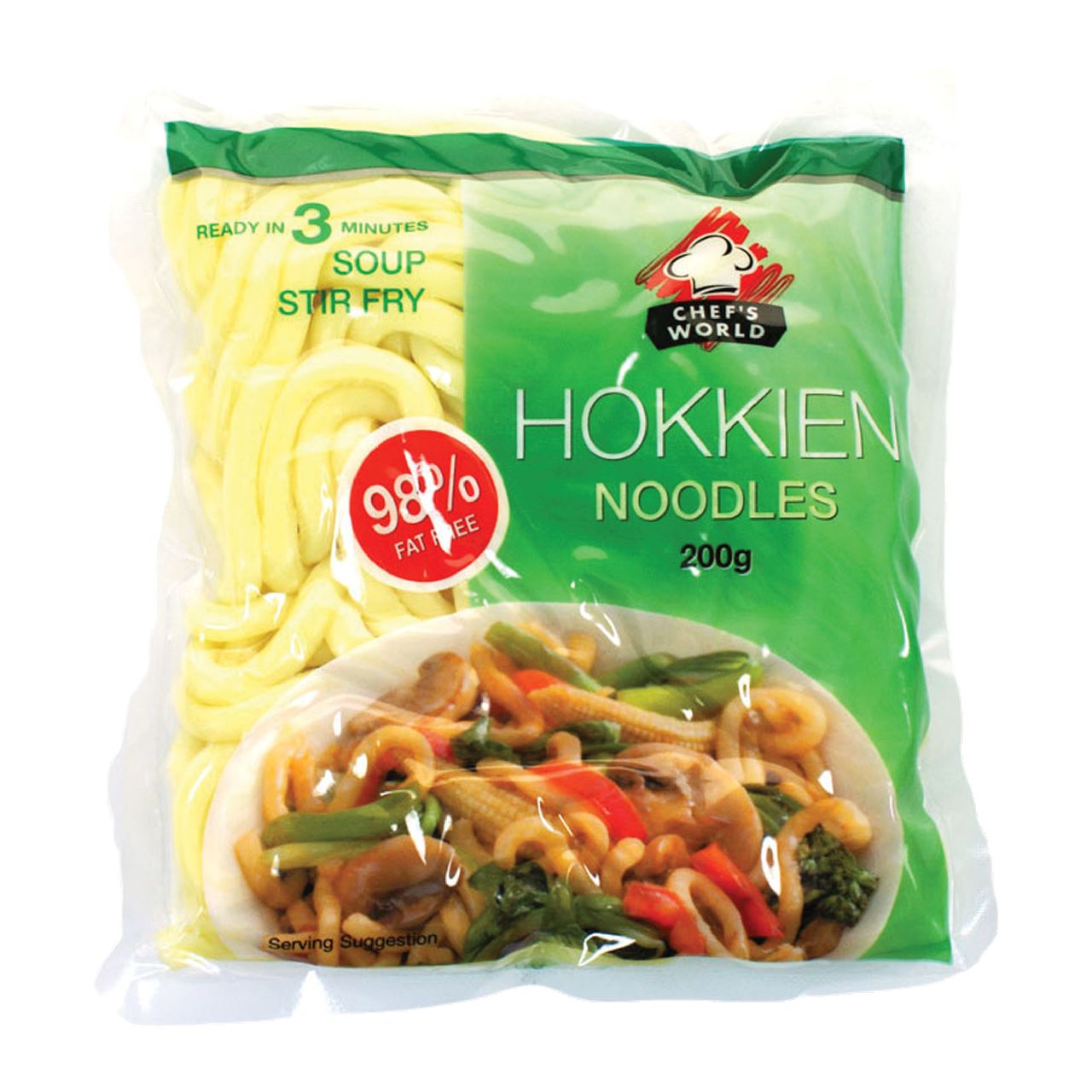CHEF'S WORLD Hokkien noodles 200 grams