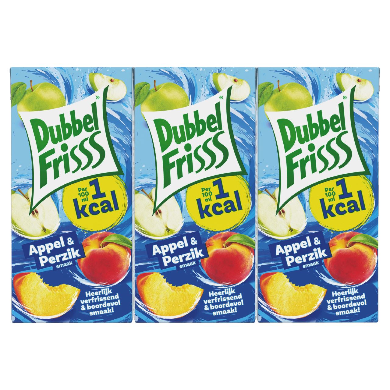 DubbelFrisss 1Kcal Apple Peach 6 x 20 cl