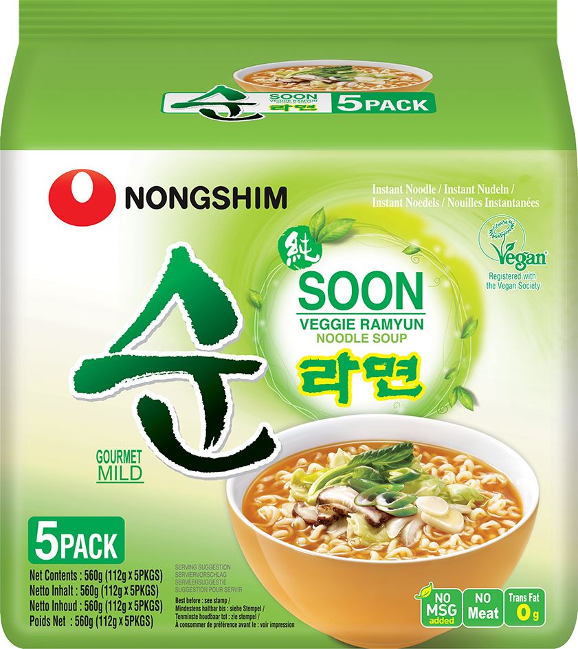 Nong Shim Noodles Veggie 5 x 112 g