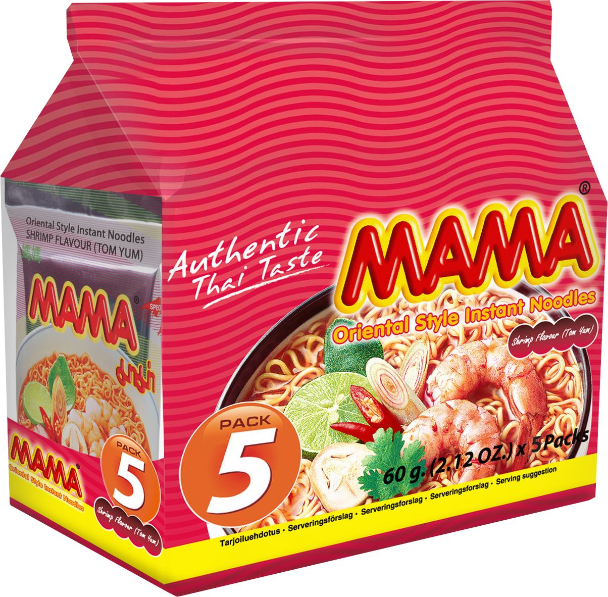 Mama Noodles Shrimp 5 x 60 g