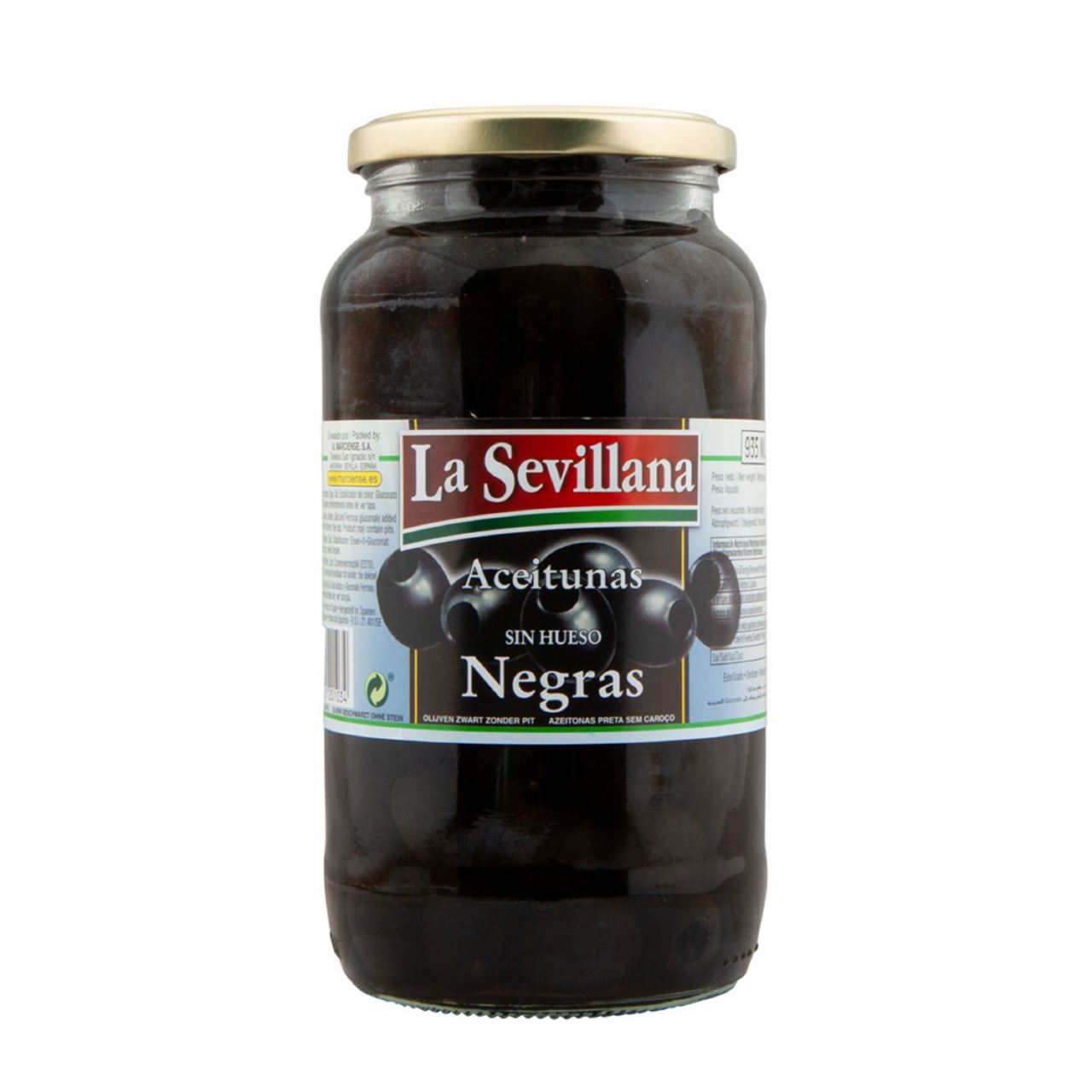 La Sevillana Black Olives without pits 935 ml