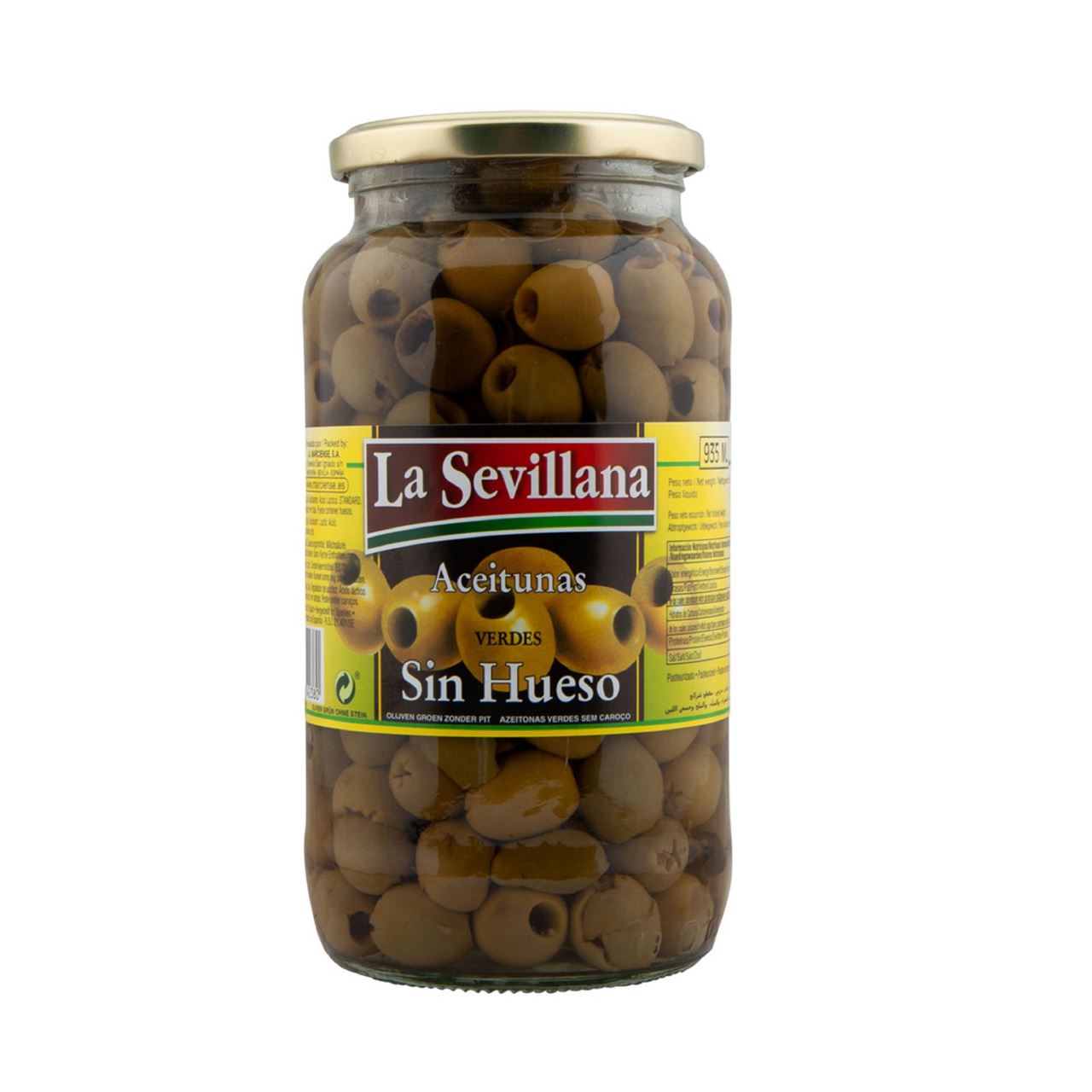 La Sevillana Green Olives without pits 935 ml