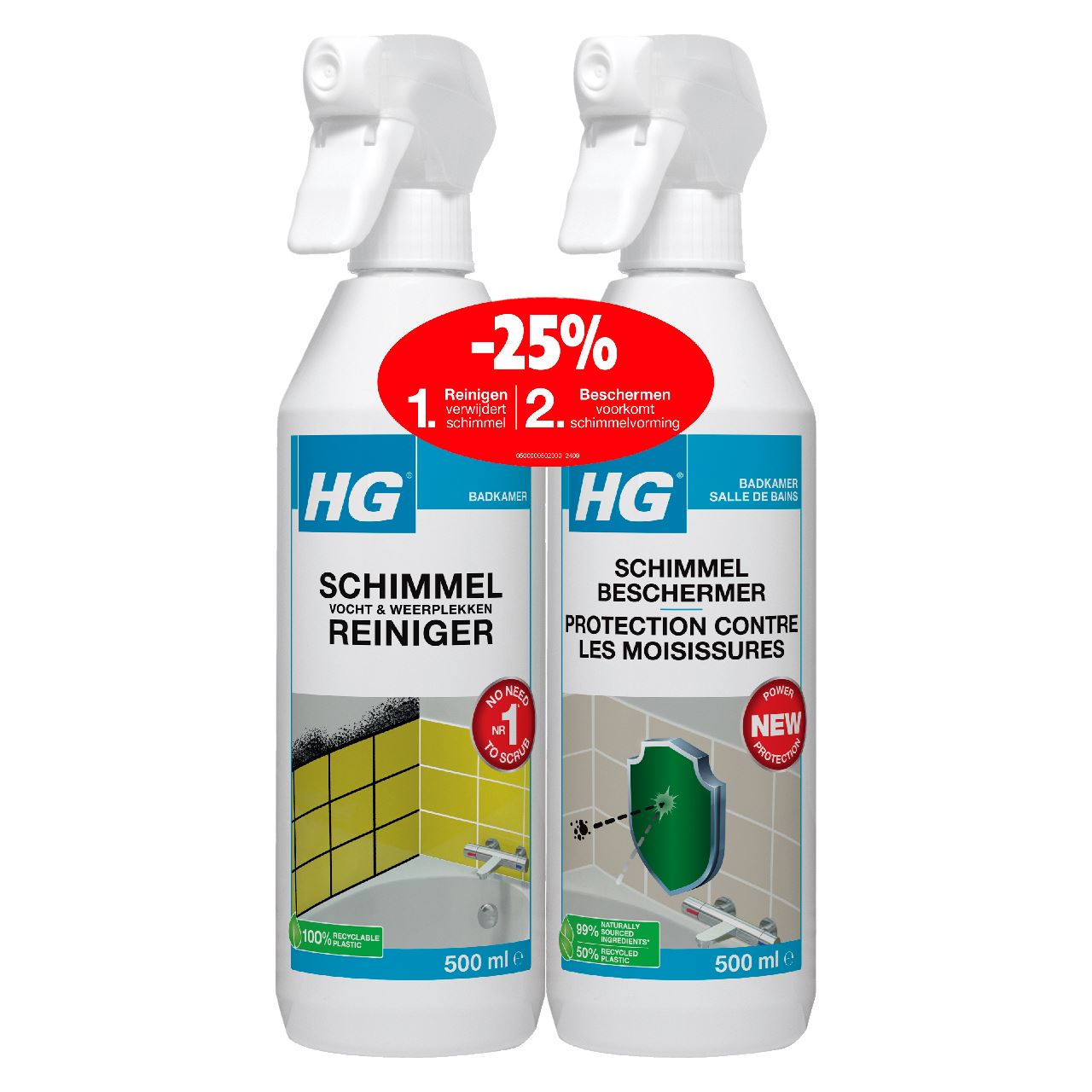 HG Mold Cleaner And Protector 2 x 500 ml