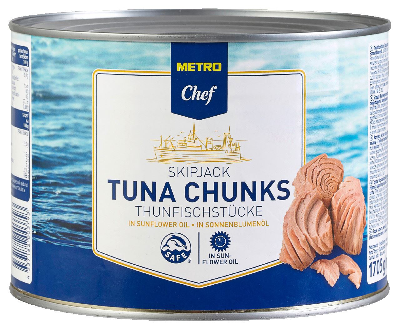 Tuna pieces in Sunflower oil 1.7 kg