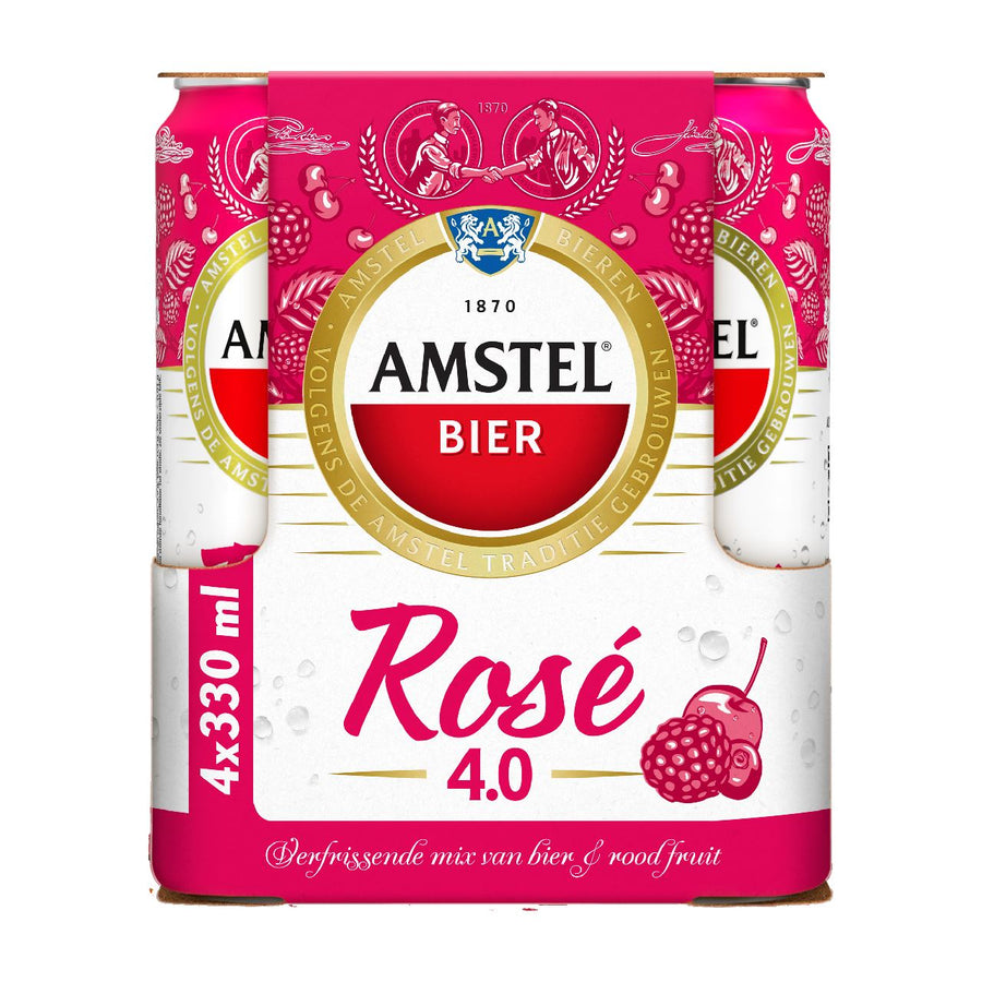 AMSTEL Rosé 4.0% can 4 x 33 cl