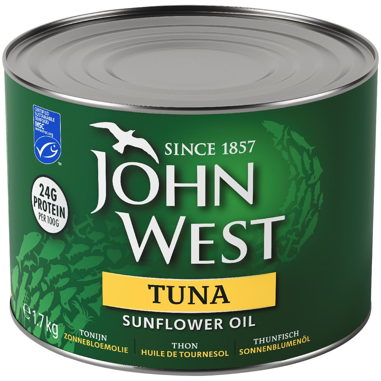 John West Tuna Pieces in Sunflower Oil MSC 1.7 kg