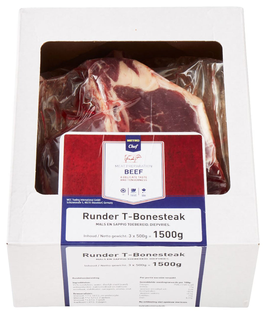 Beef T-bone Steak frozen 3 x 500 g