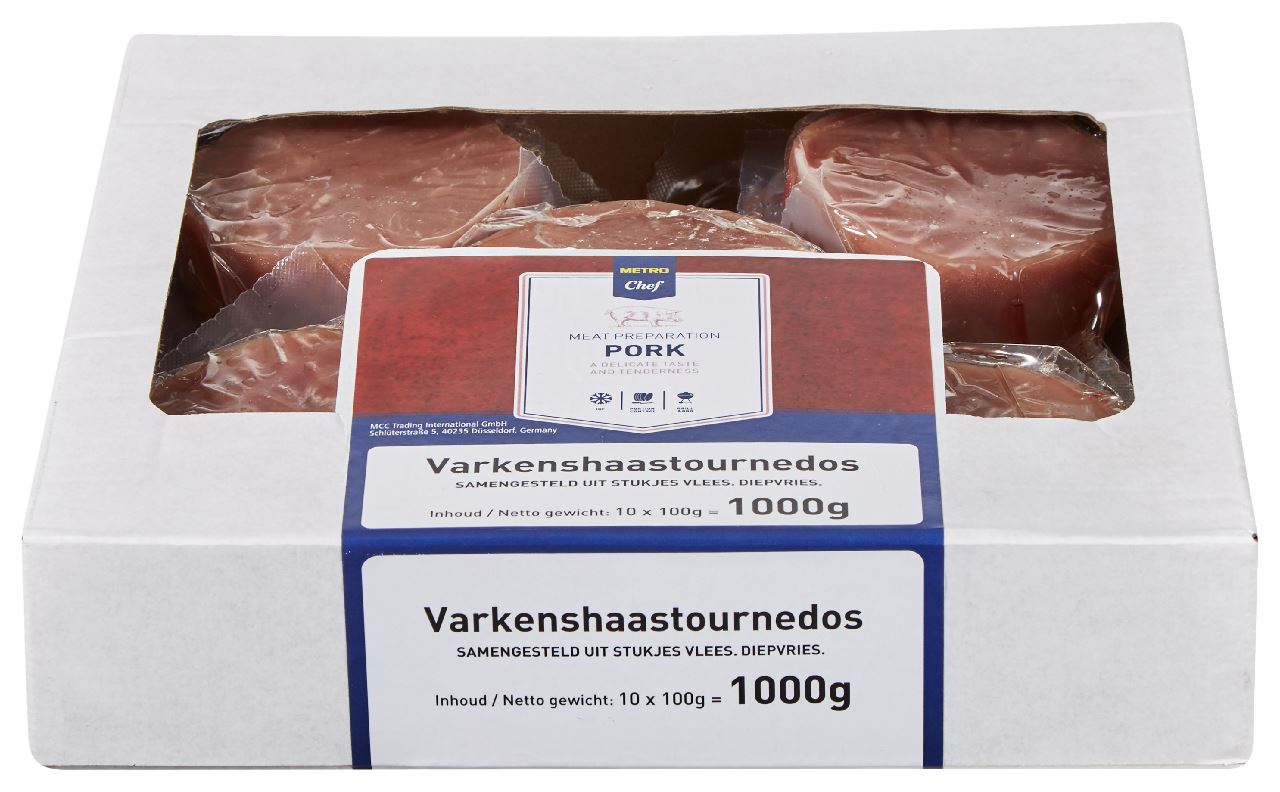 Pork tenderloin Tournedos frozen 10 x 100 g