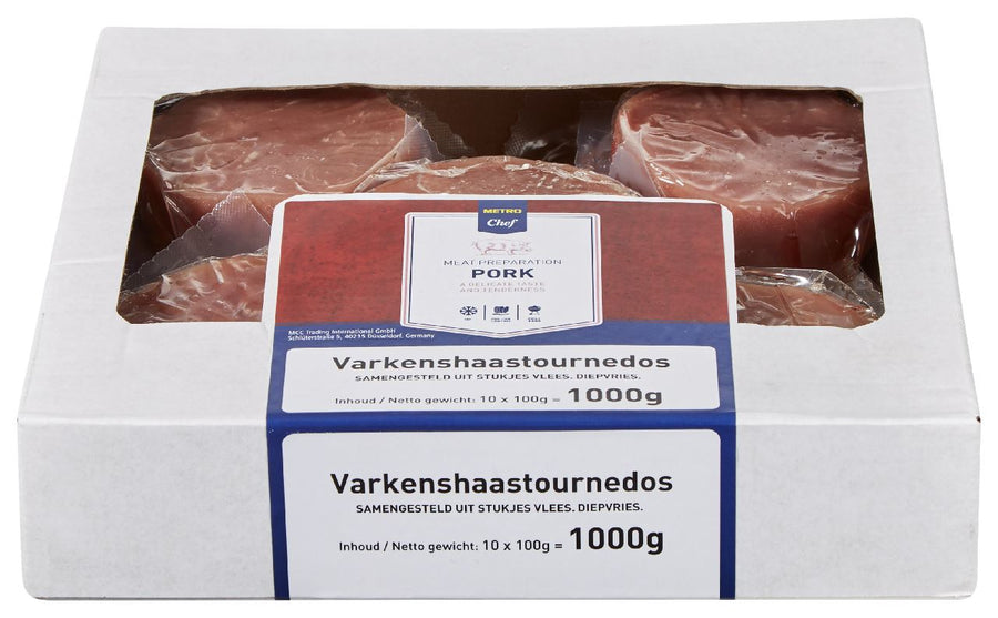 Pork tenderloin Tournedos frozen 10 x 100 g