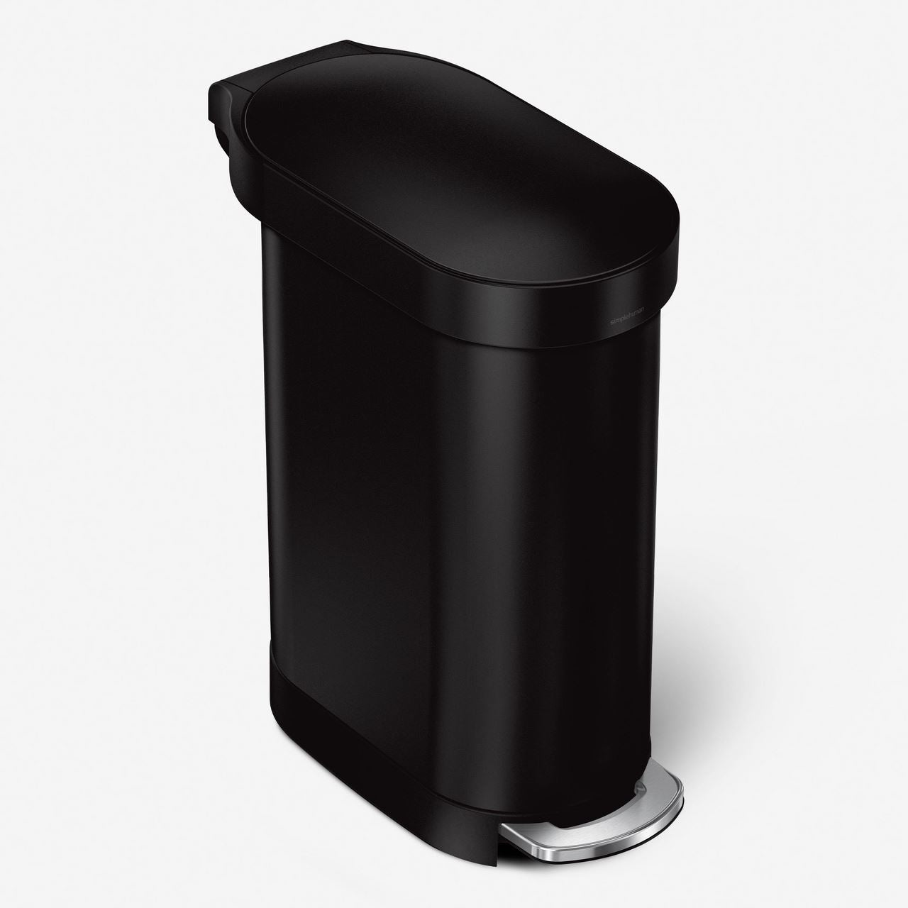 simplehuman Slim Waste Bin Matte Black 45 l