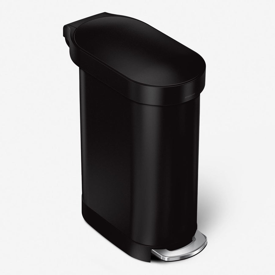 simplehuman Slim Waste Bin Matte Black 45 l