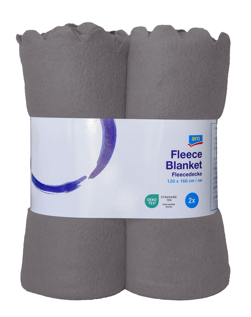 aro Fleece plaid Golf 200 x 150 cm 2 pieces Anthracite