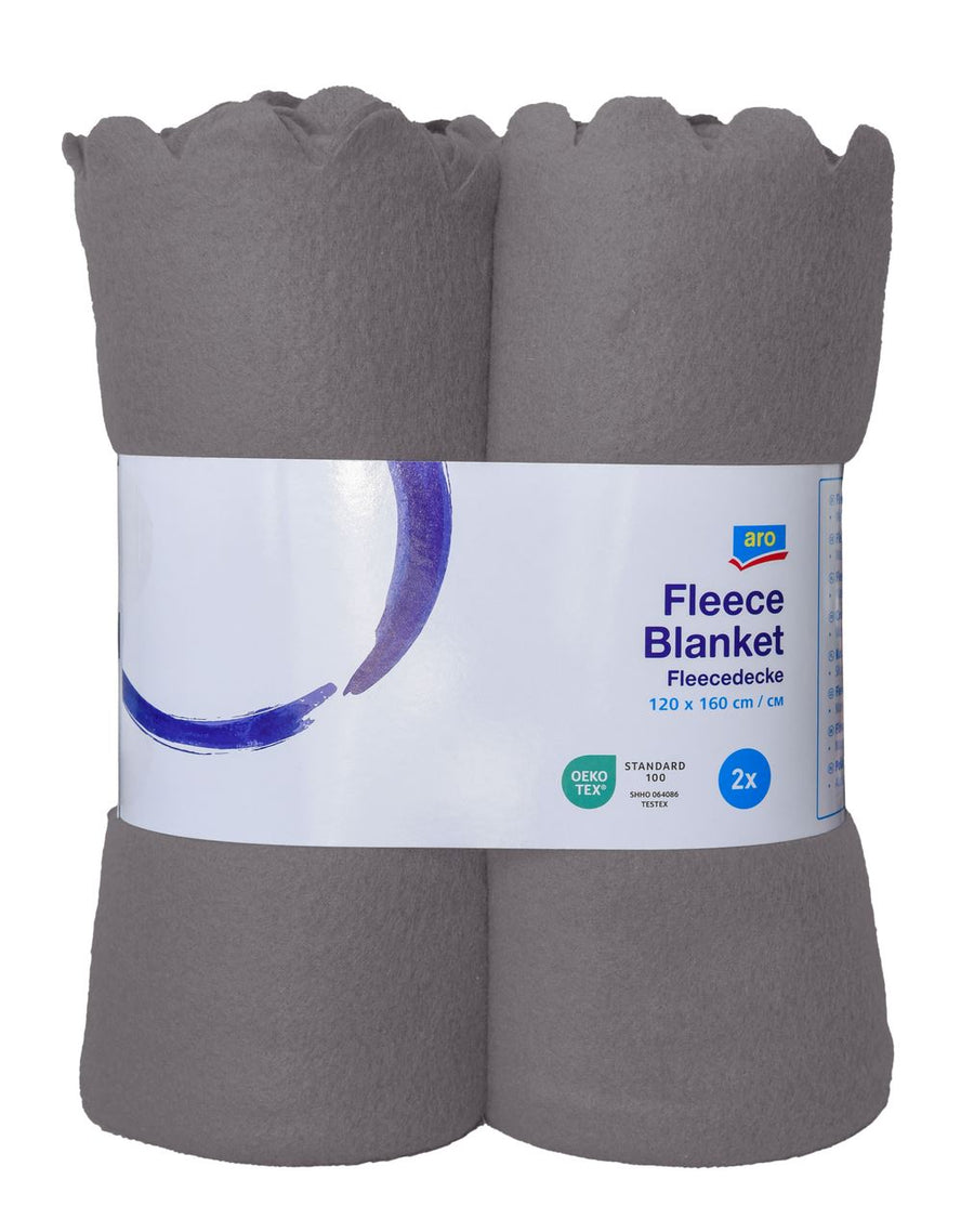 aro Fleece plaid Golf 200 x 150 cm 2 pieces Anthracite