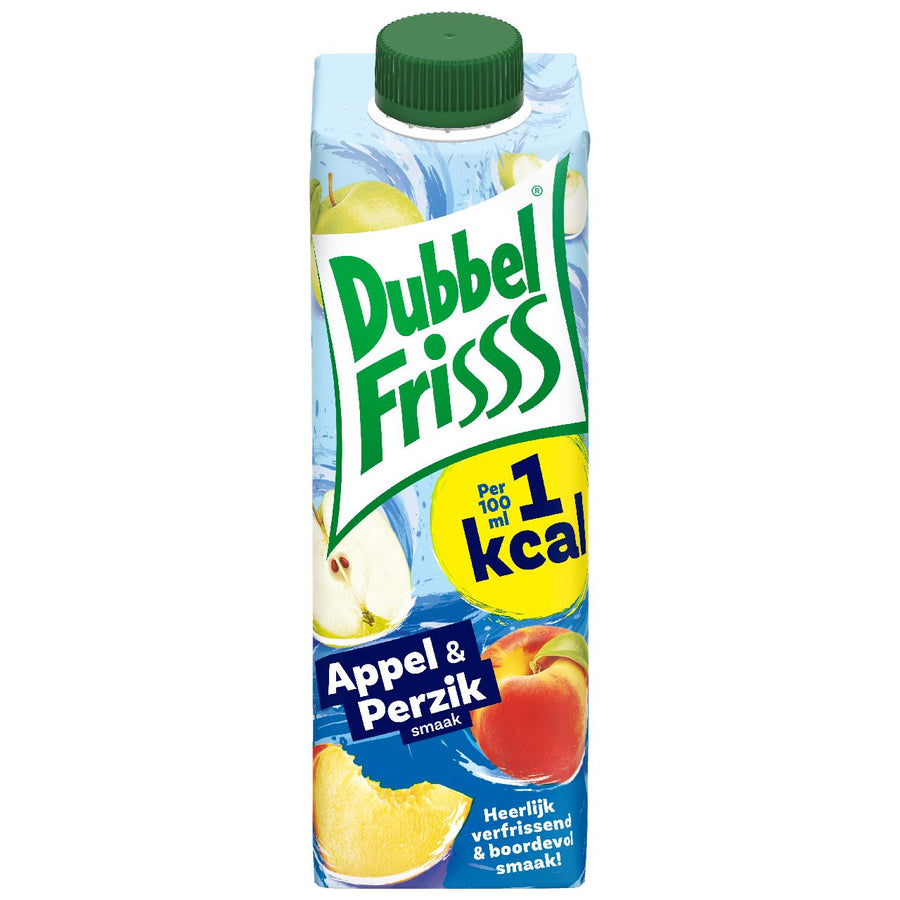 DubbelFrisss 1Kcal Apple-Peach 8 x 35 cl