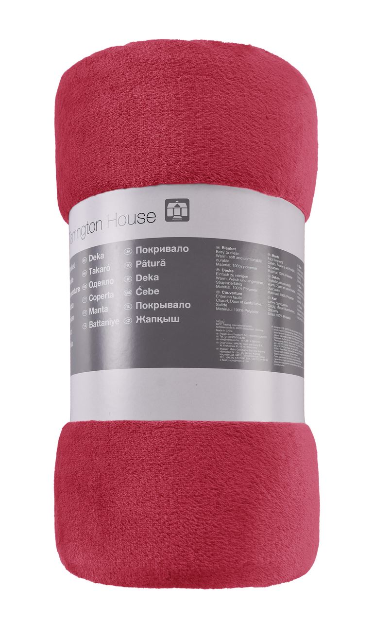 TARRINGTON HOUSE Coral Fleece Plaid 150 x 200 Rz