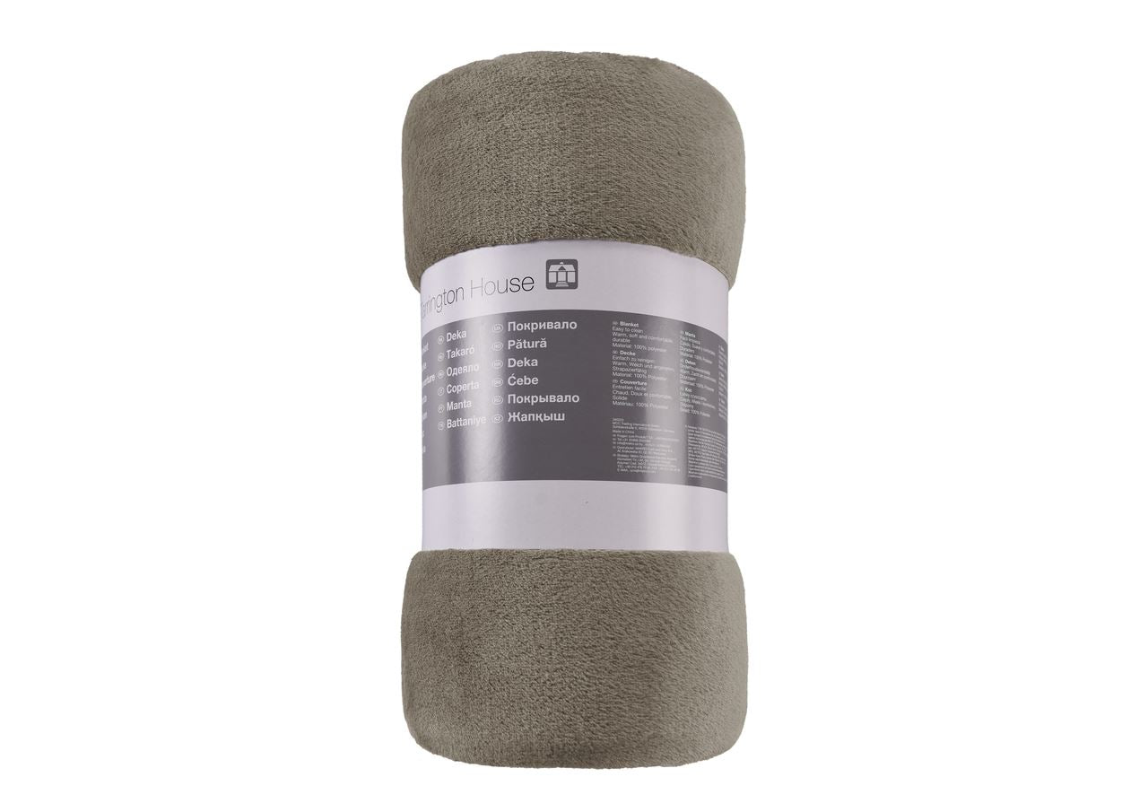TARRINGTON HOUSE Coral Fleece Plaid 150 x 200 Taupe