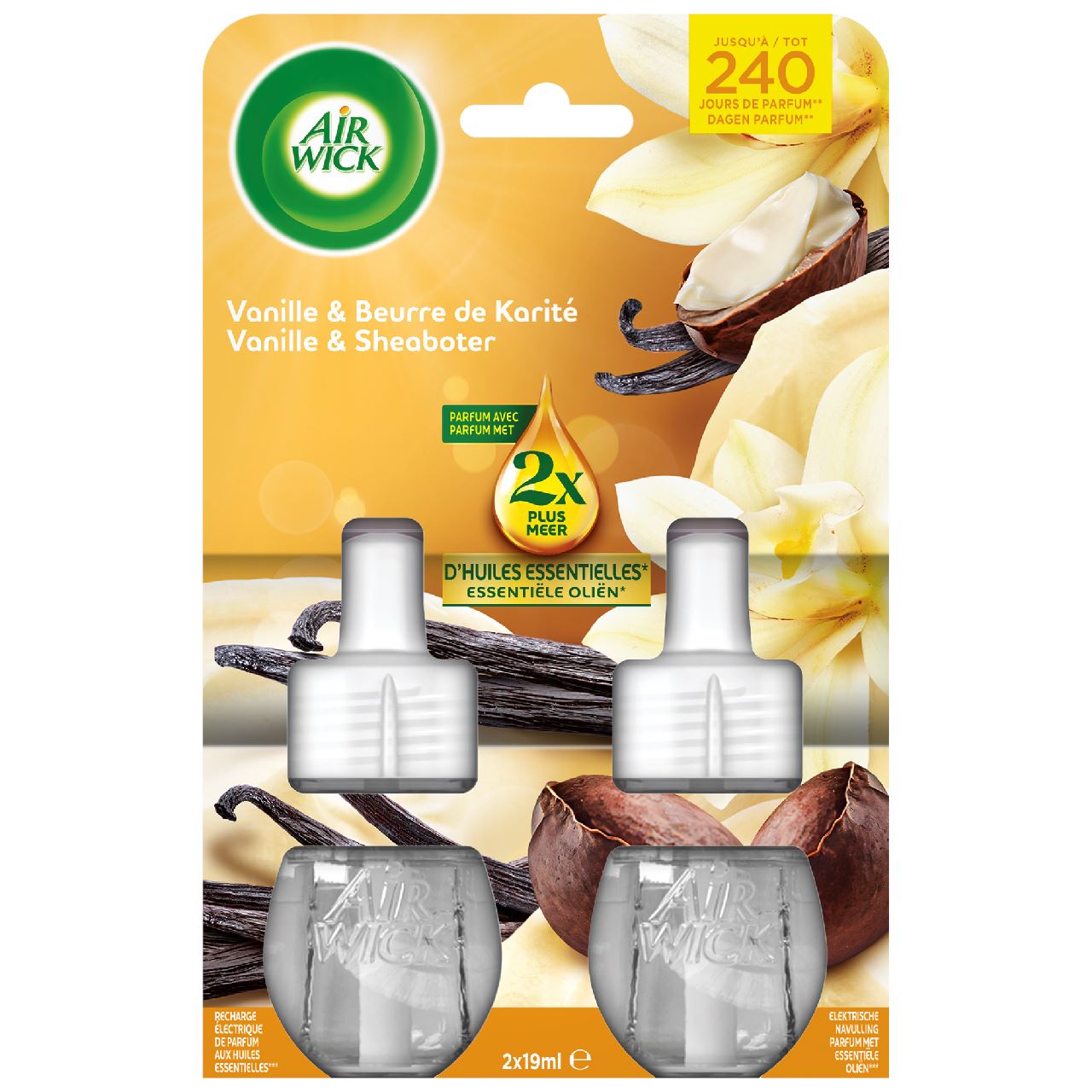 Air Wick Electric Air Freshener Refills Vanilla 2 x 19 ml
