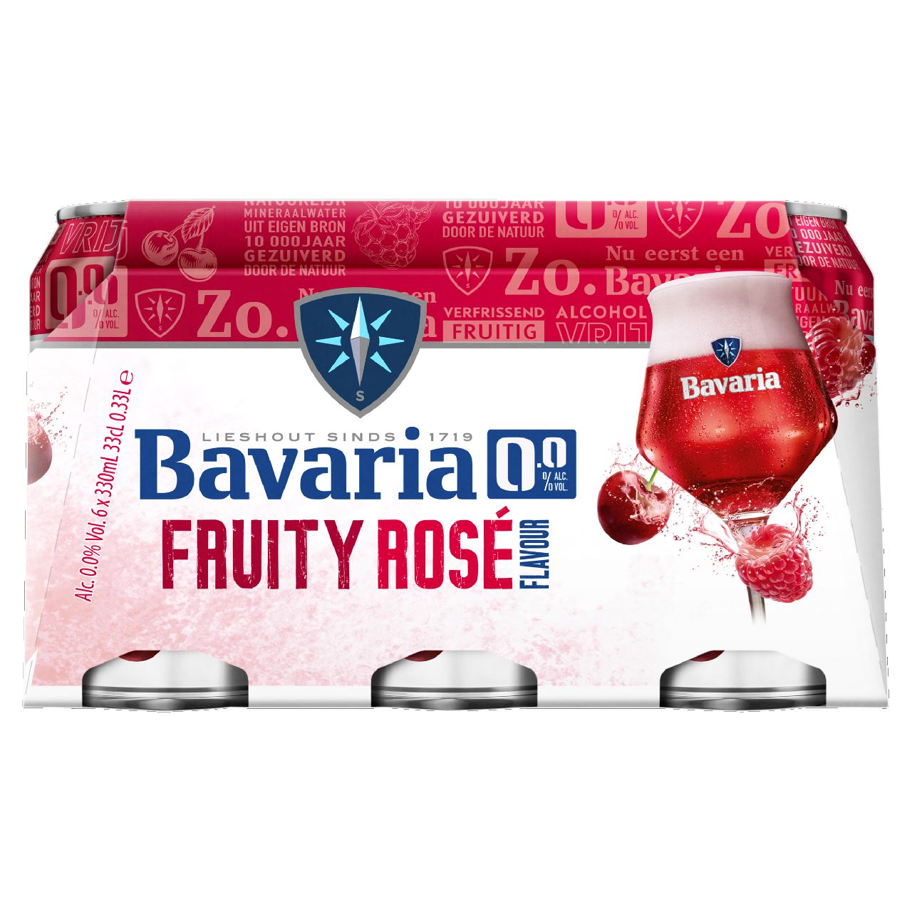 Bavaria Fruity Rosé 0.0 can 6 x 33 cl