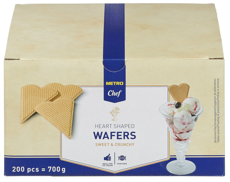 Ice cream waffles Heart Shape 200 pieces 770 g