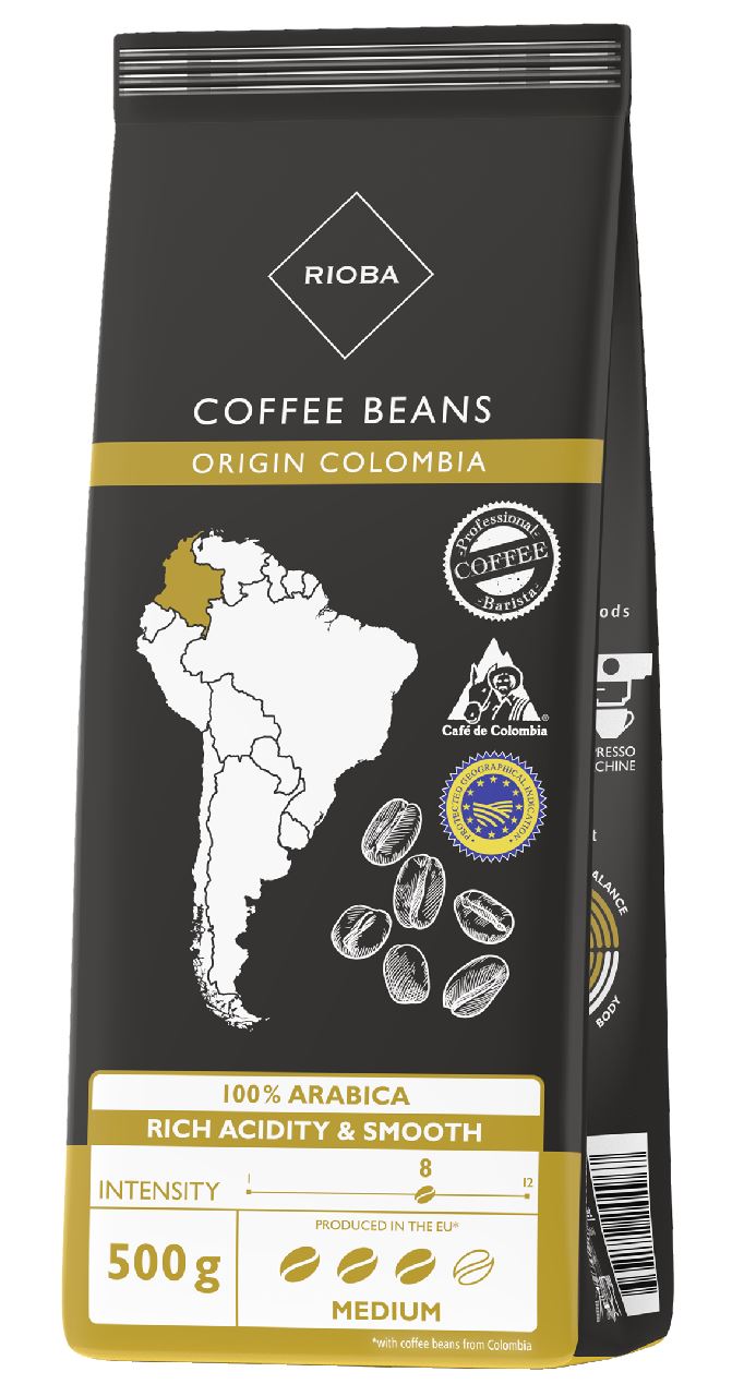 RIOBA Coffee beans Colombia 100% Arabica 500 g