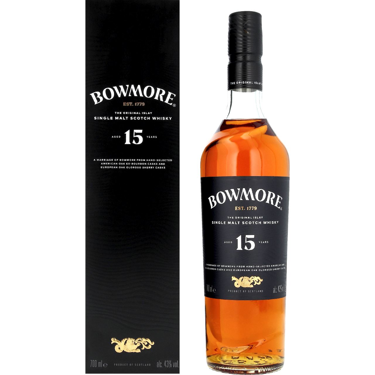 BOWMORE 15 Years 70 cl 43%
