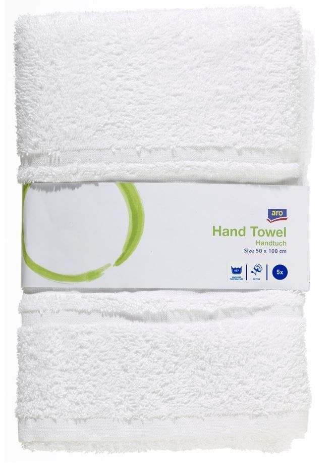 aro Towel 50 x 100 5 pieces white