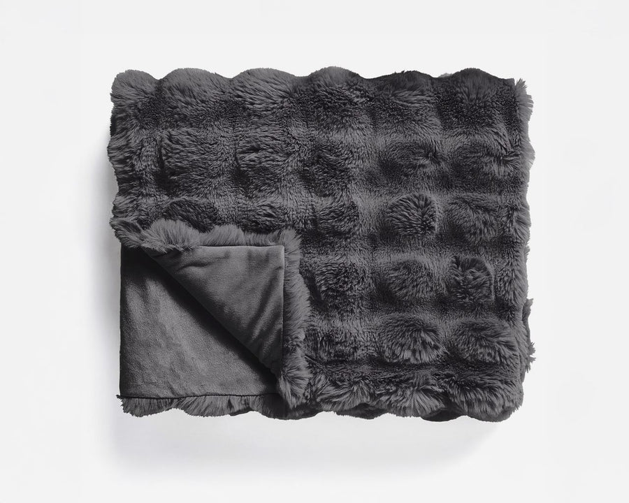 DREAM HOUSE Pompom Plaid 150 x 200 cm anthracite