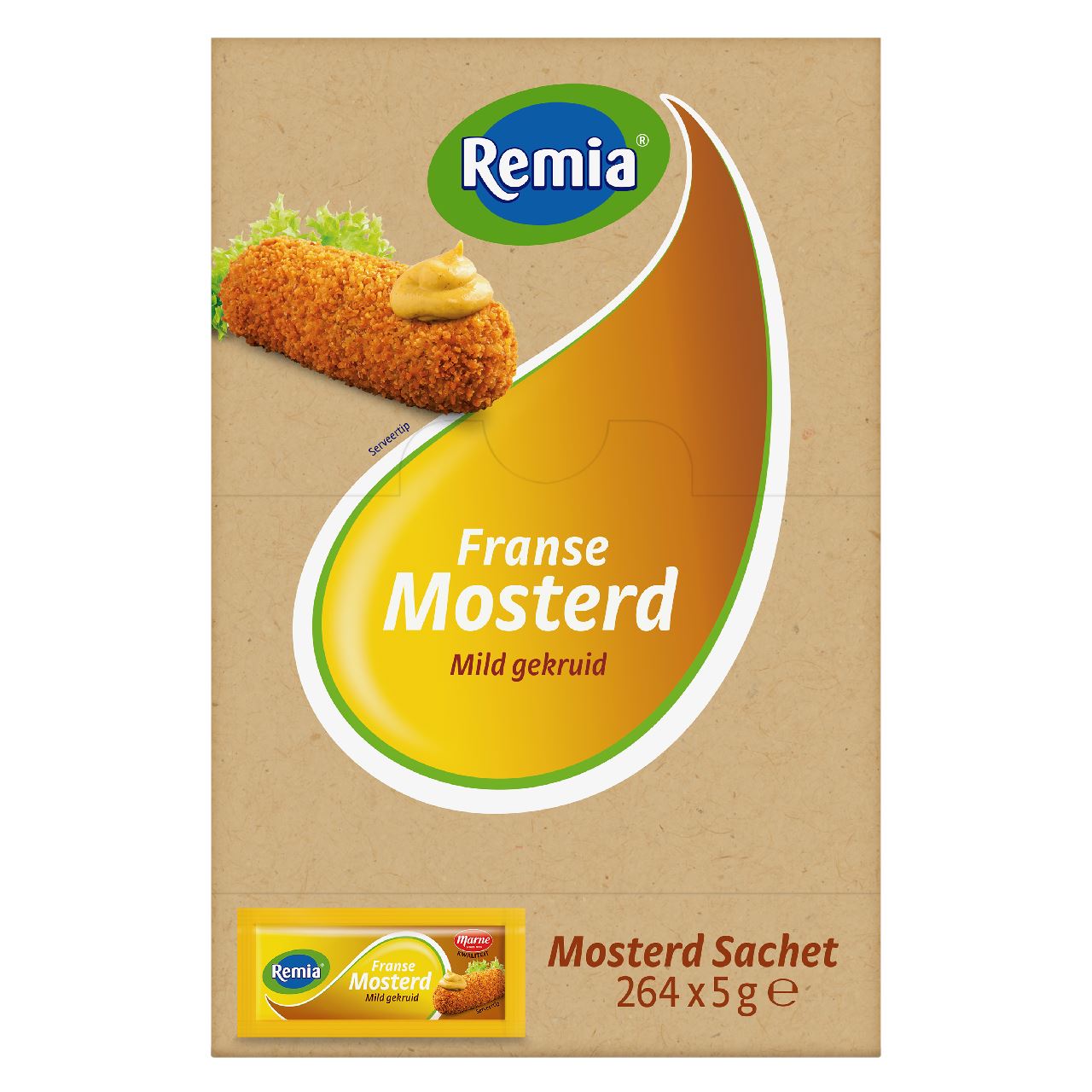 Remia Mustard Sachets 496 x 5 g