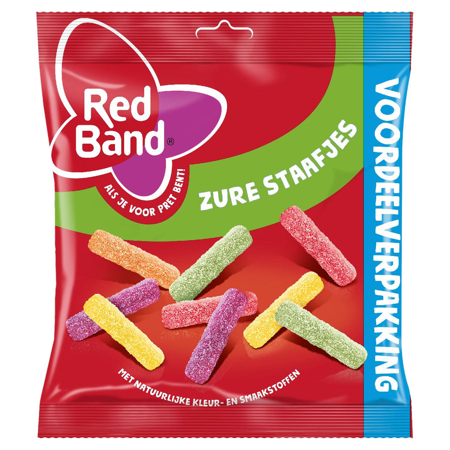 Red Band Sour Sticks 500 g