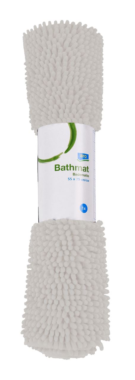 aro Chenille Bathmat 55 x 75 cm plain white