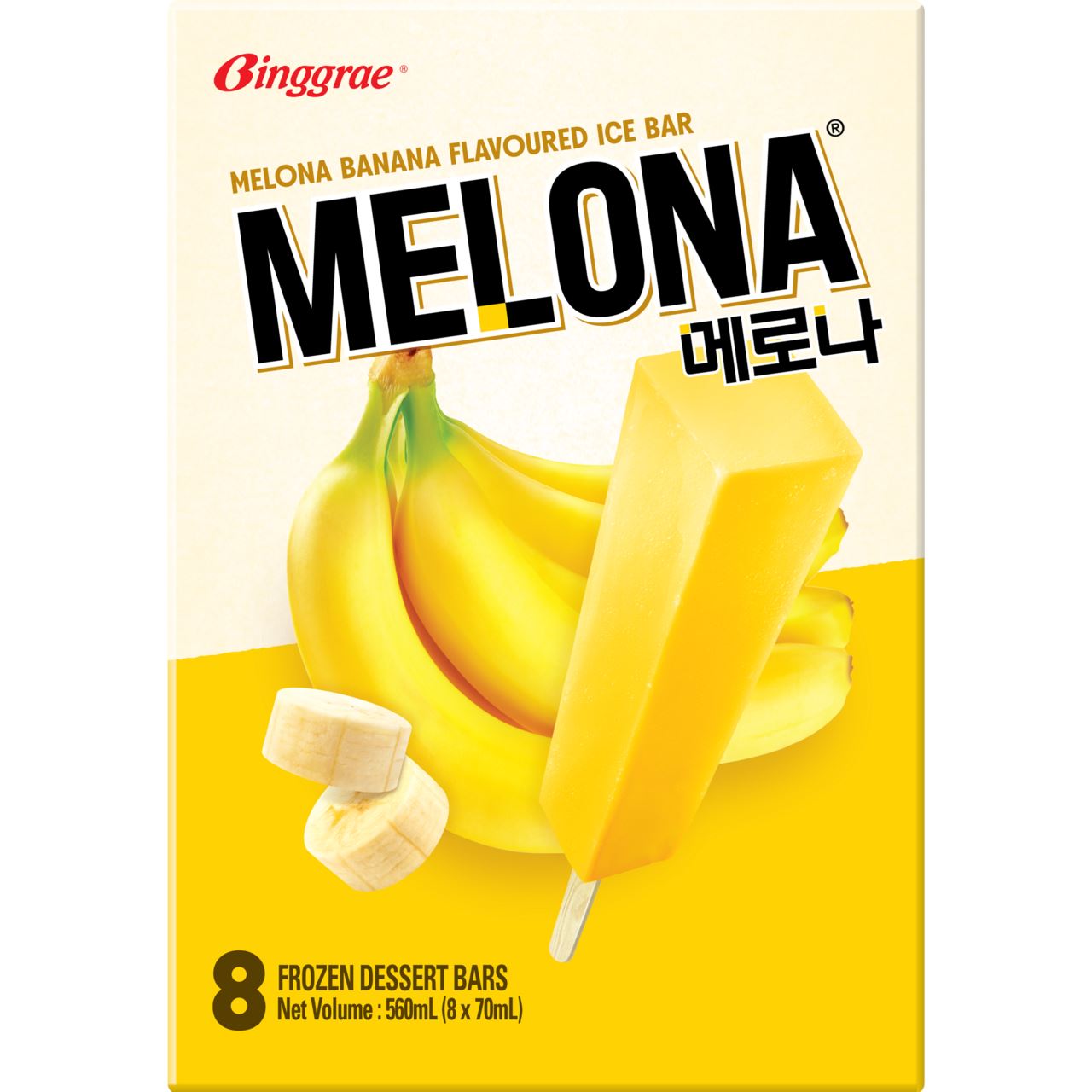 Binggrae Melona Popsicle Banana 8 x 70 ml