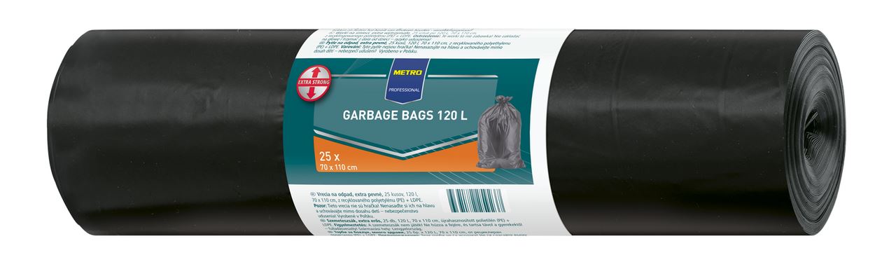 METRO PROFESSIONAL Garbage bag 120 l 25 pieces Extra strong
