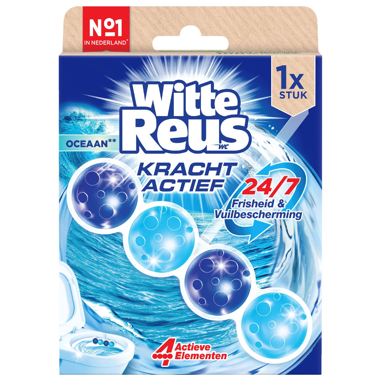White Giant Toilet Block Power Active Ocean 50 g