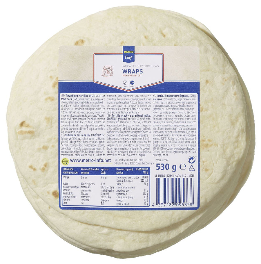 Tortilla wrap 15 cm 18 pieces 504 g