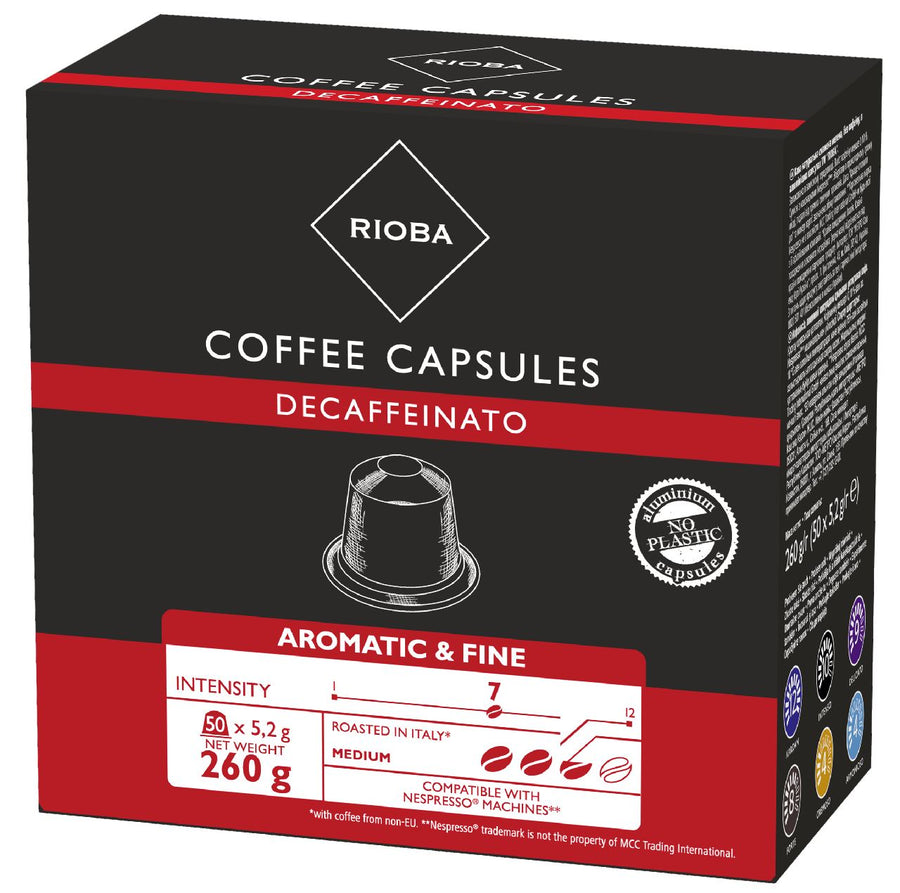 RIOBA Nespresso Decaffeinato 50 pieces 260 g