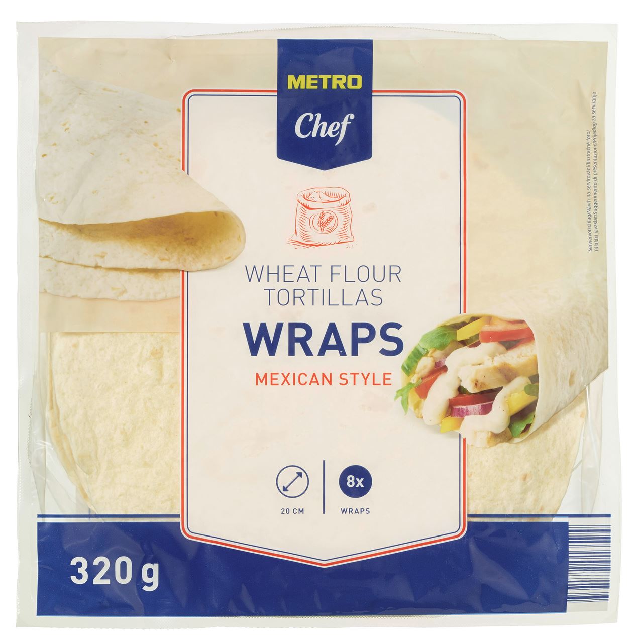 Tortilla wrap 20 cm 8 pieces 320 g