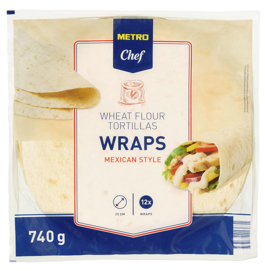 Tortilla wrap 25 cm 12 pieces 740 g