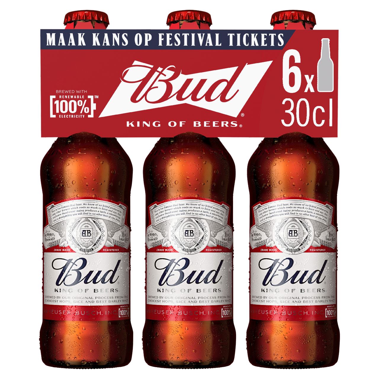BUD Bottle 6 x 30 cl