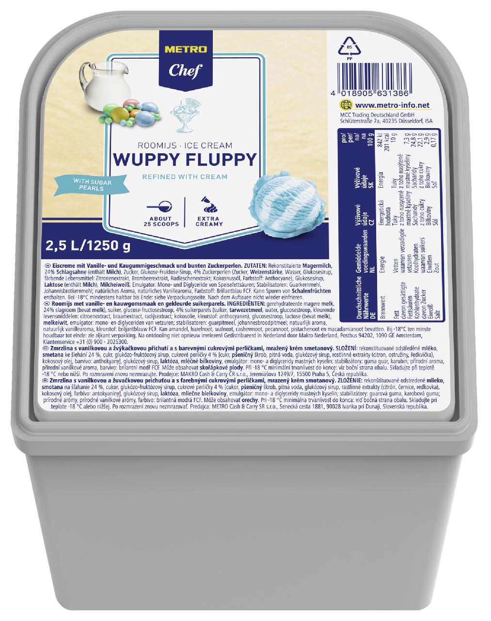 Ice cream Wuppy Flup 2.5 l