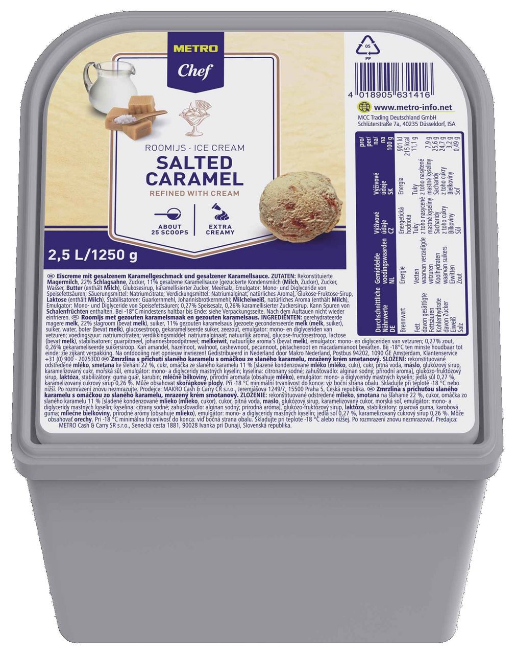 Ice cream Salted Caramel 2.5 l