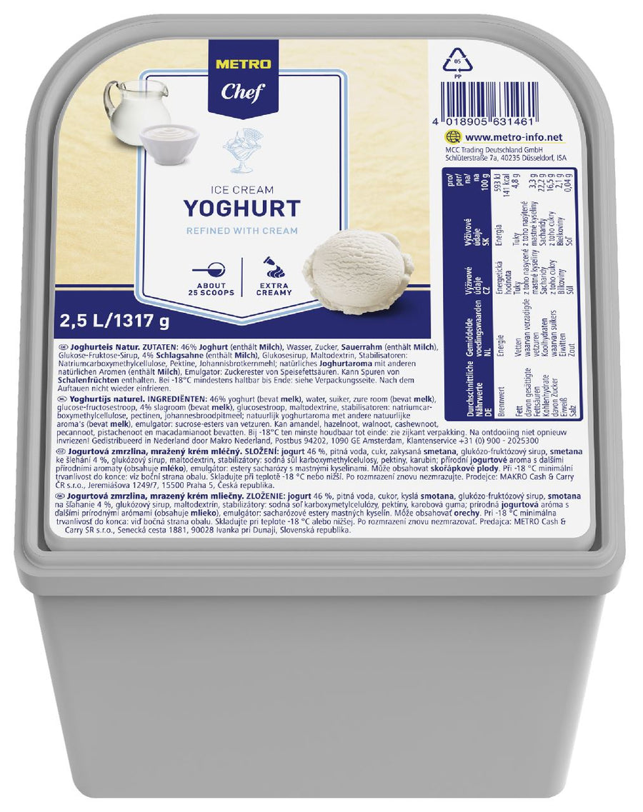 Yoghurt ice cream Natural 2.5 l