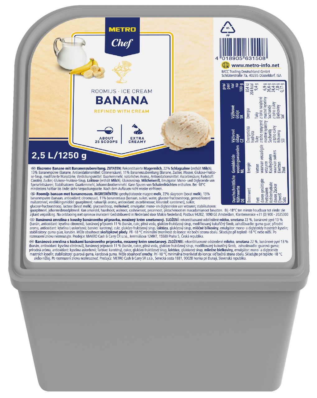 Ice cream Banana 2.5 l
