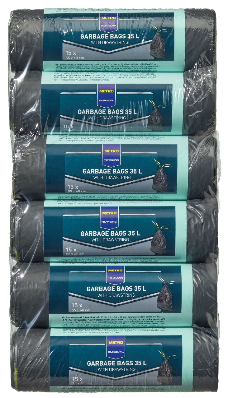 METRO PROFESSIONAL Drawstring bags 6 x 15 x 35 l
